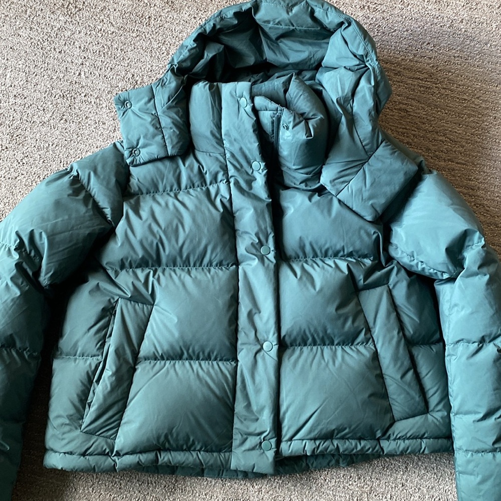 Lululemon Wunder Puff Cropped Jacket Medium Forest Size 8